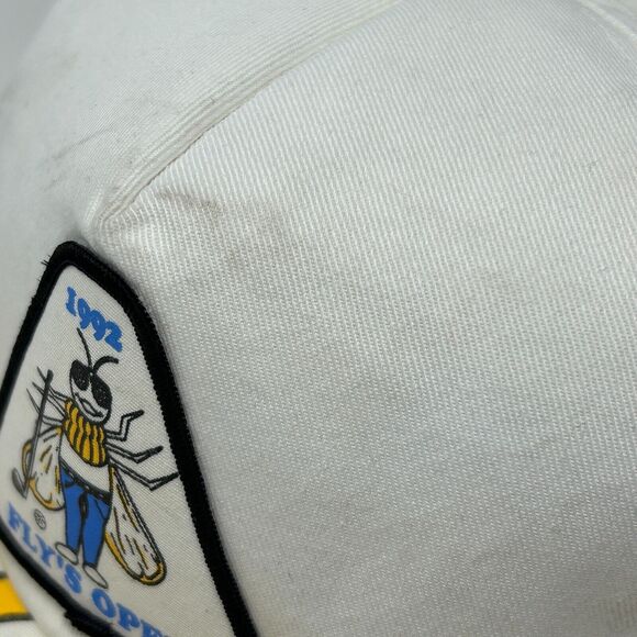 Vintage Flys Open Golf Tournament Baseball Cap Hat Golfing Golfer Snapback White - Picture 7 of 13